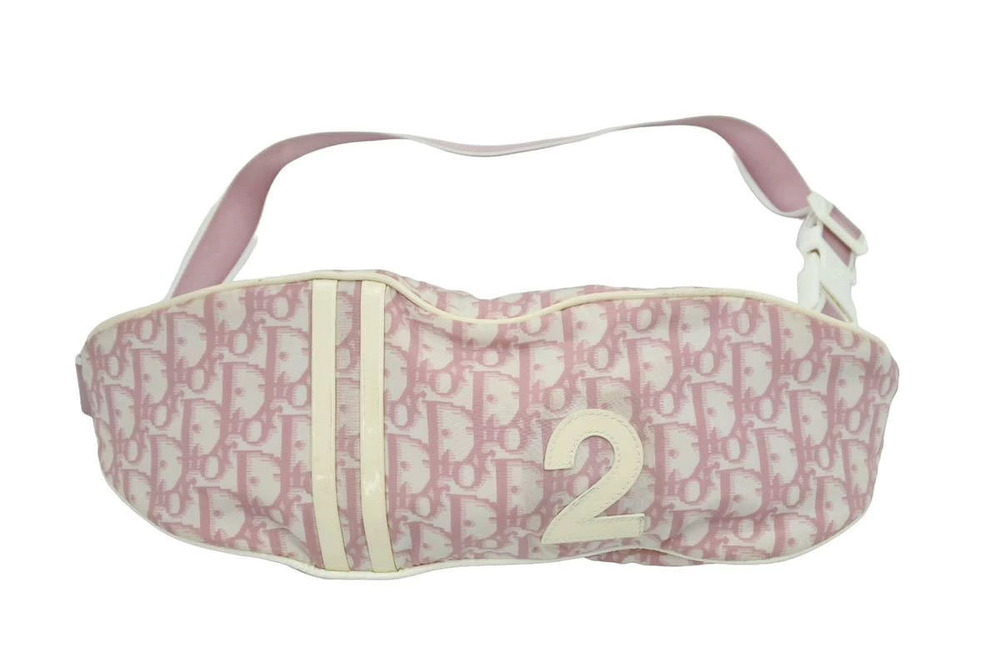 Christian Dior Trotter Waist Bag Body Pink White